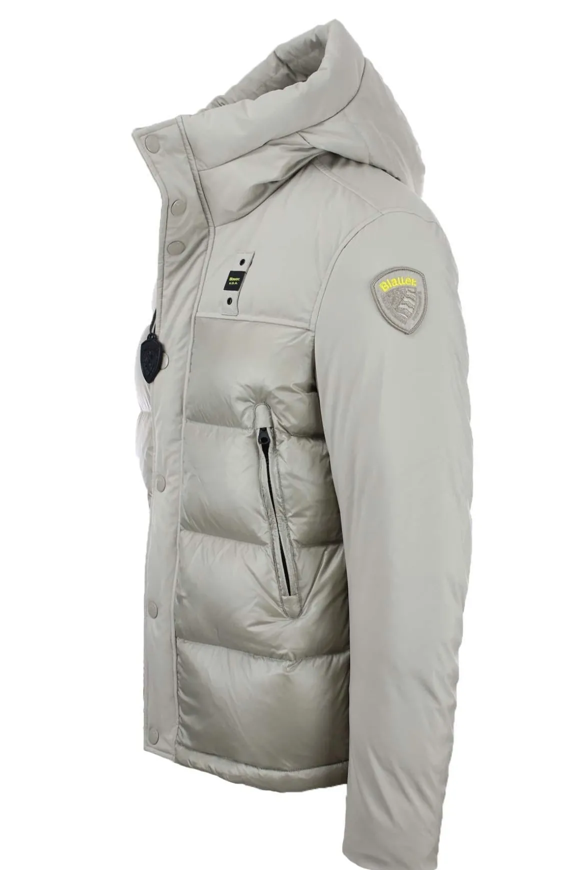 Piumino con cappuccio bitessuto BROOK