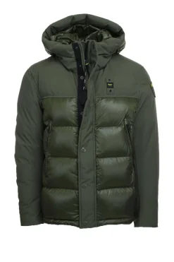 Piumino con cappuccio bitessuto BROOK