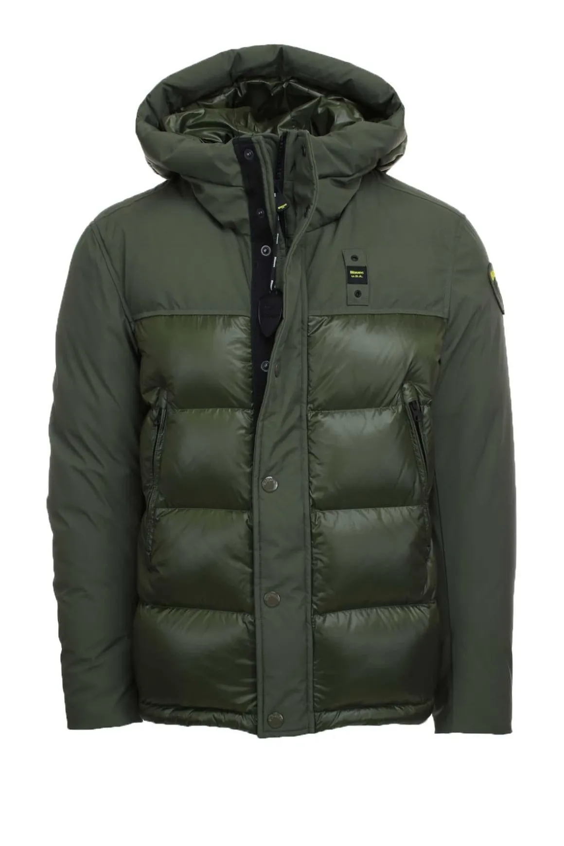 Piumino con cappuccio bitessuto BROOK