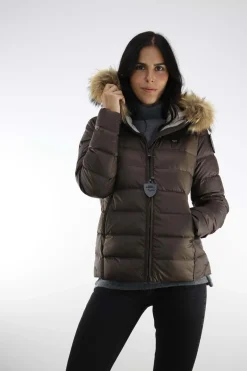 Piumino con cappuccio bordato in pelliccia Arcadia