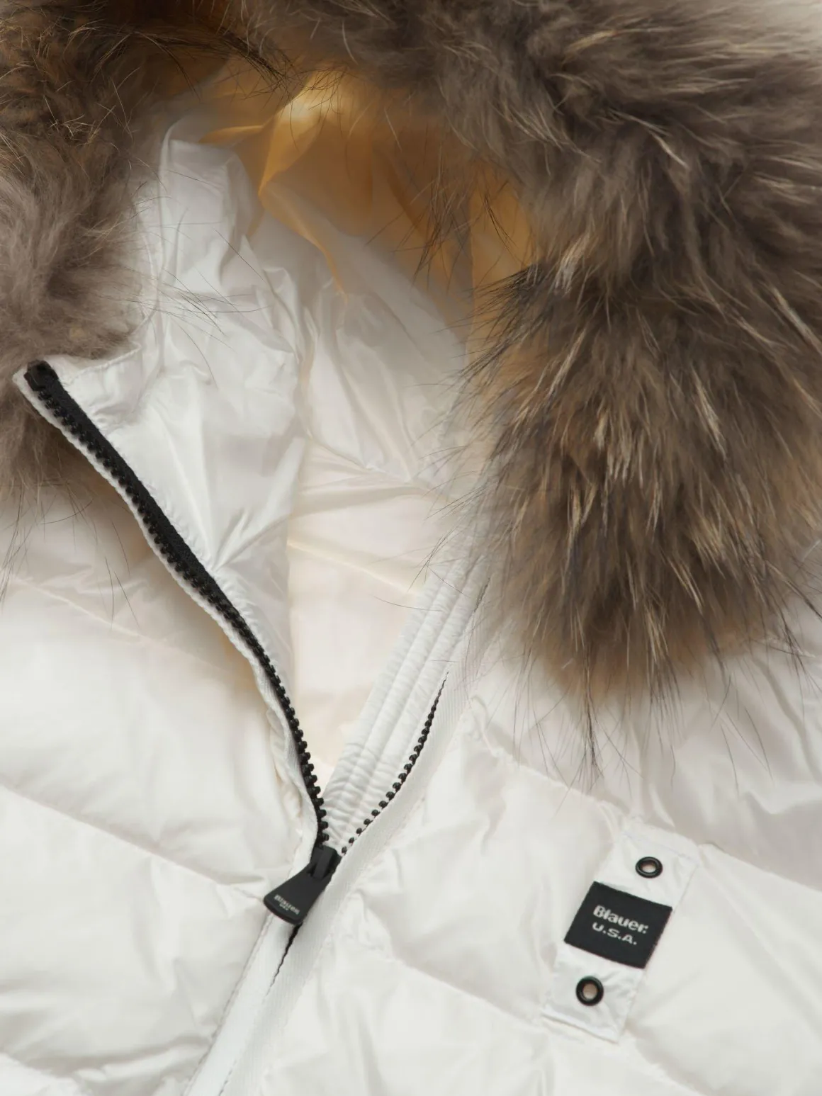 Piumino con cappuccio bordato in pelliccia Arcadia