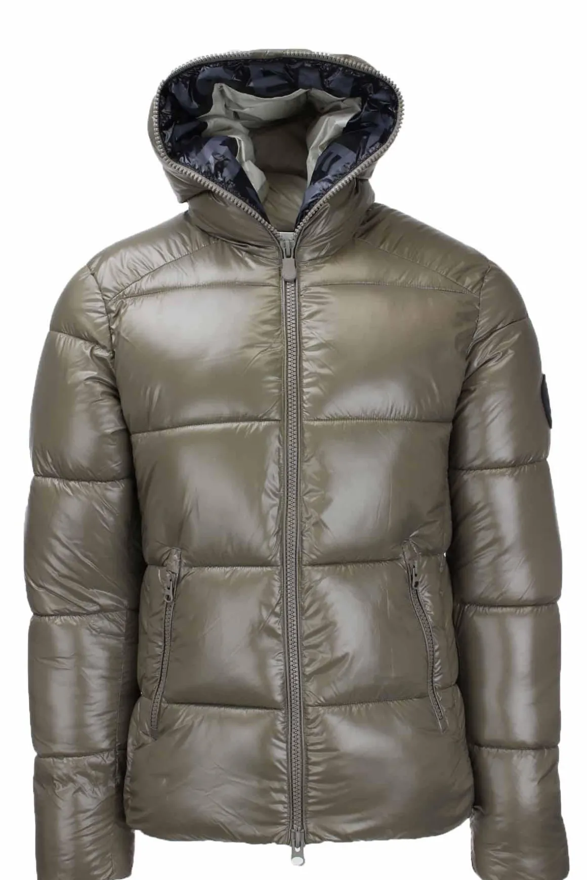 Piumino con cappuccio lucido Edgard