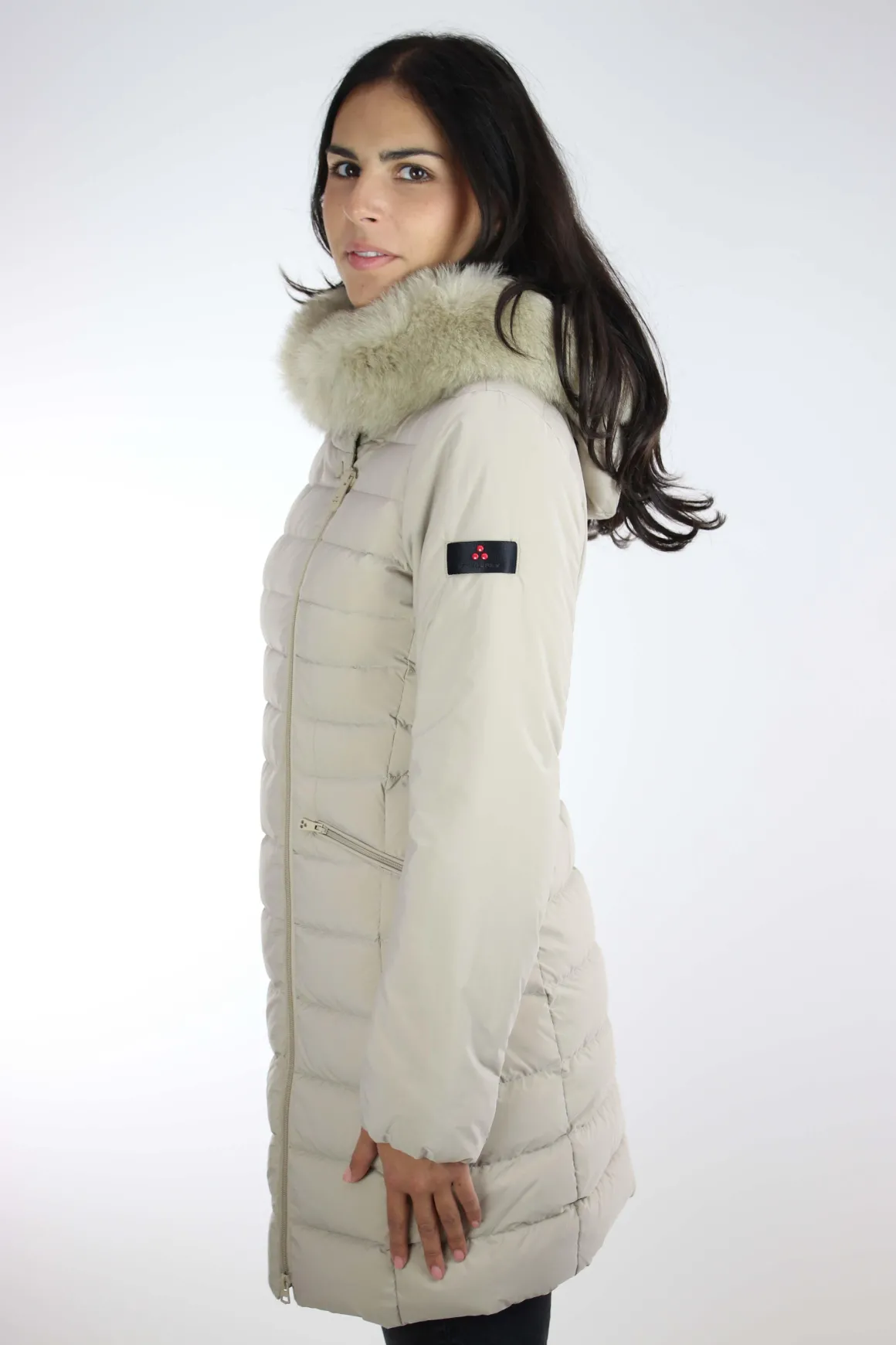 Piumino lungo con pelliccia Seriola04Fur