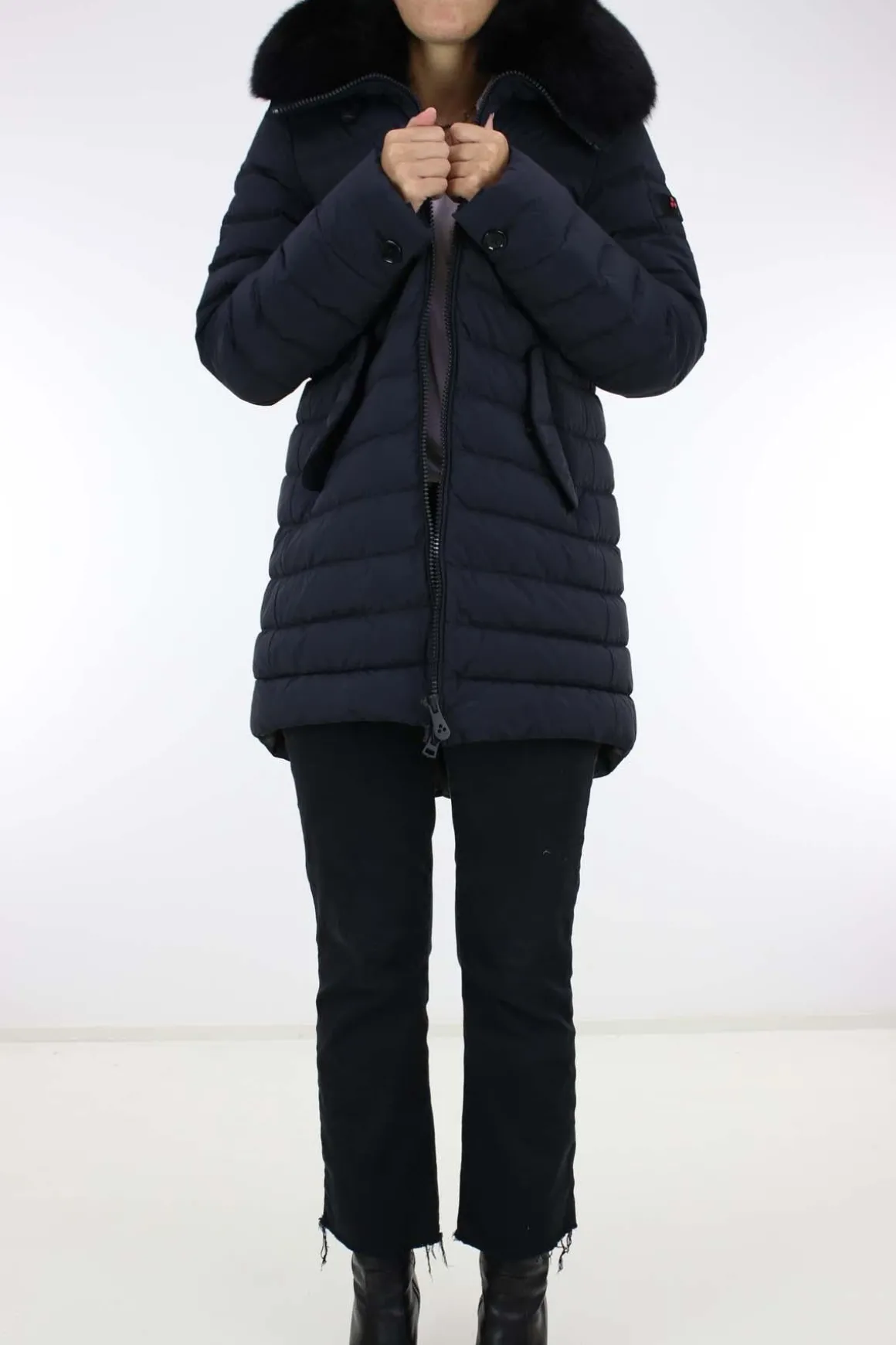 Piumino lungo con pelliccia Itoka