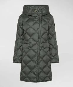 Piumino lungo donna con trapunta a rombi Peuterey Proxie