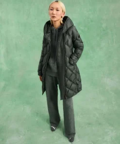 Piumino lungo donna con trapunta a rombi Peuterey Proxie