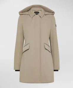 Piumino lungo in tessuto tecnico Telia