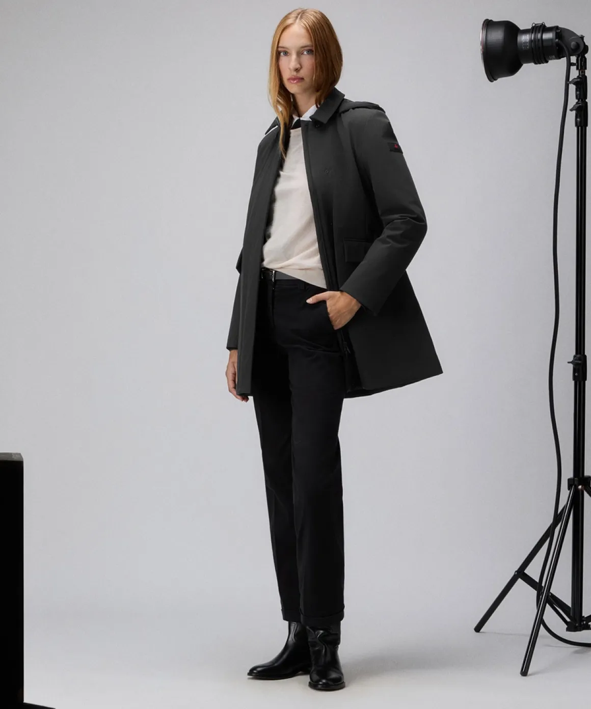 Piumino lungo in tessuto tecnico Telia