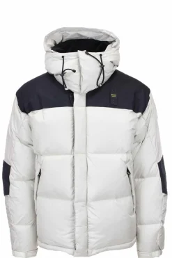 Piumino oversize bicolore