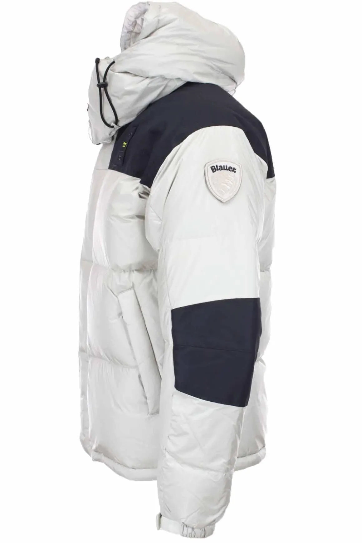 Piumino oversize bicolore