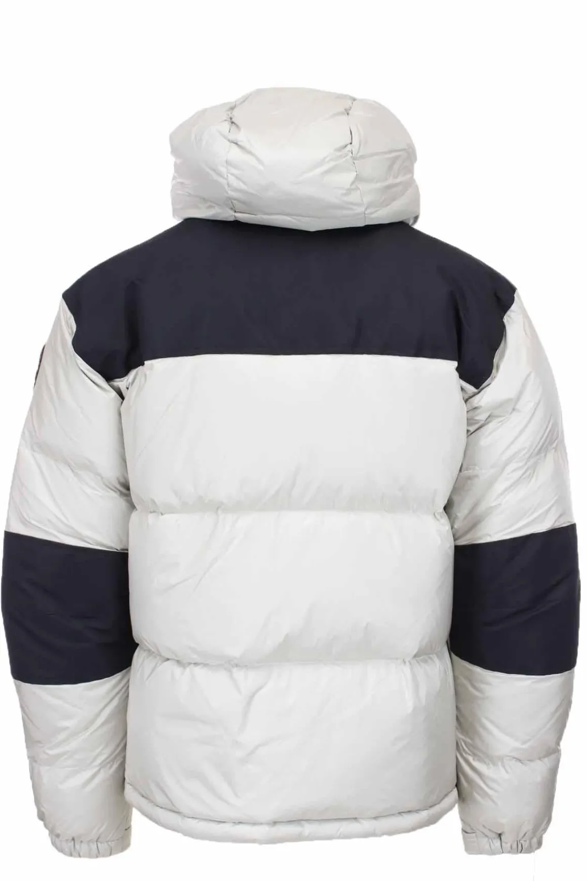 Piumino oversize bicolore