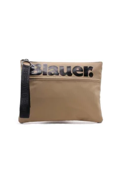 Pochette bustina Uomo Nylon gommato Doppia Zip