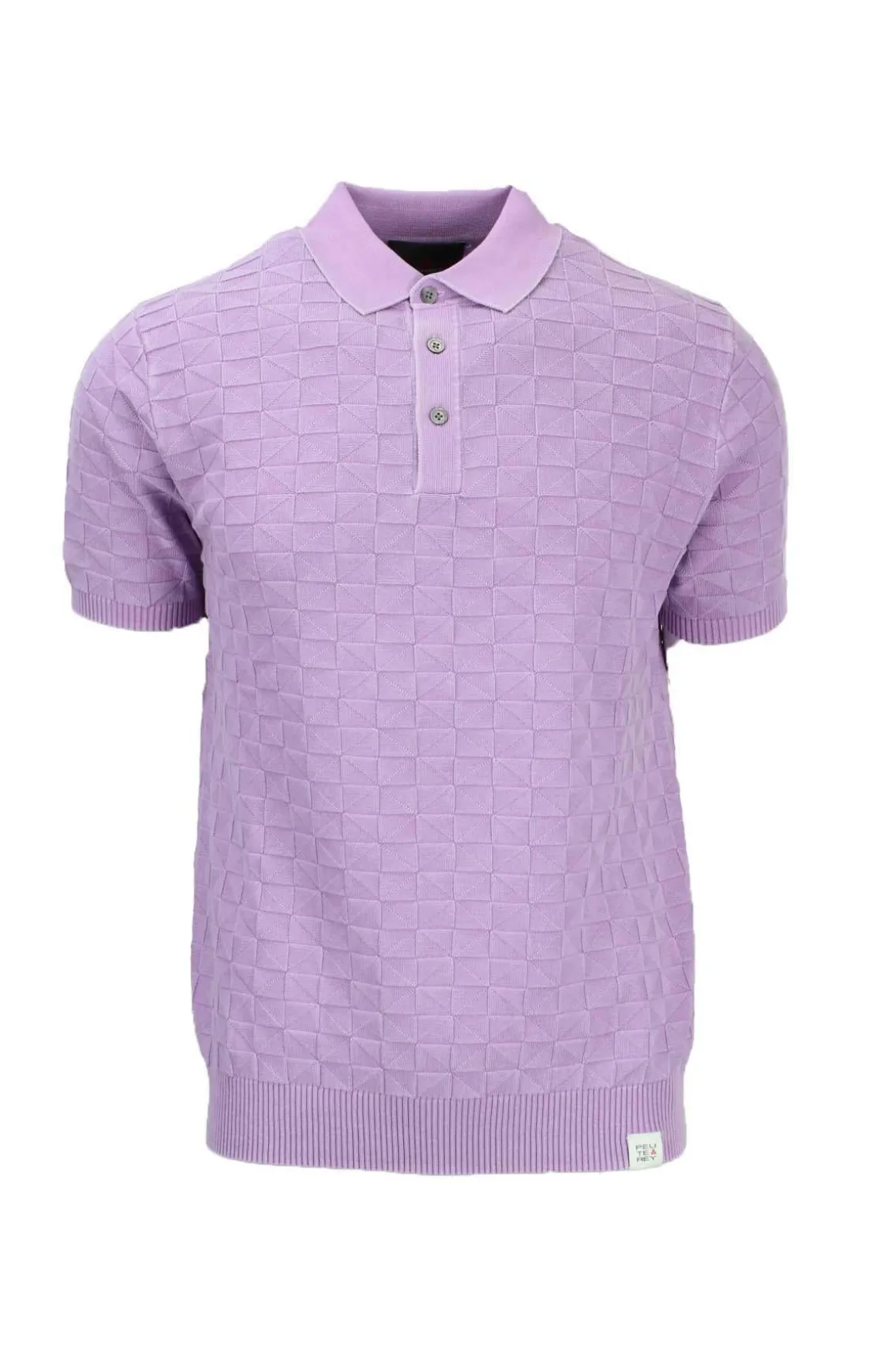 Polo in filo di cotone effetto 3D