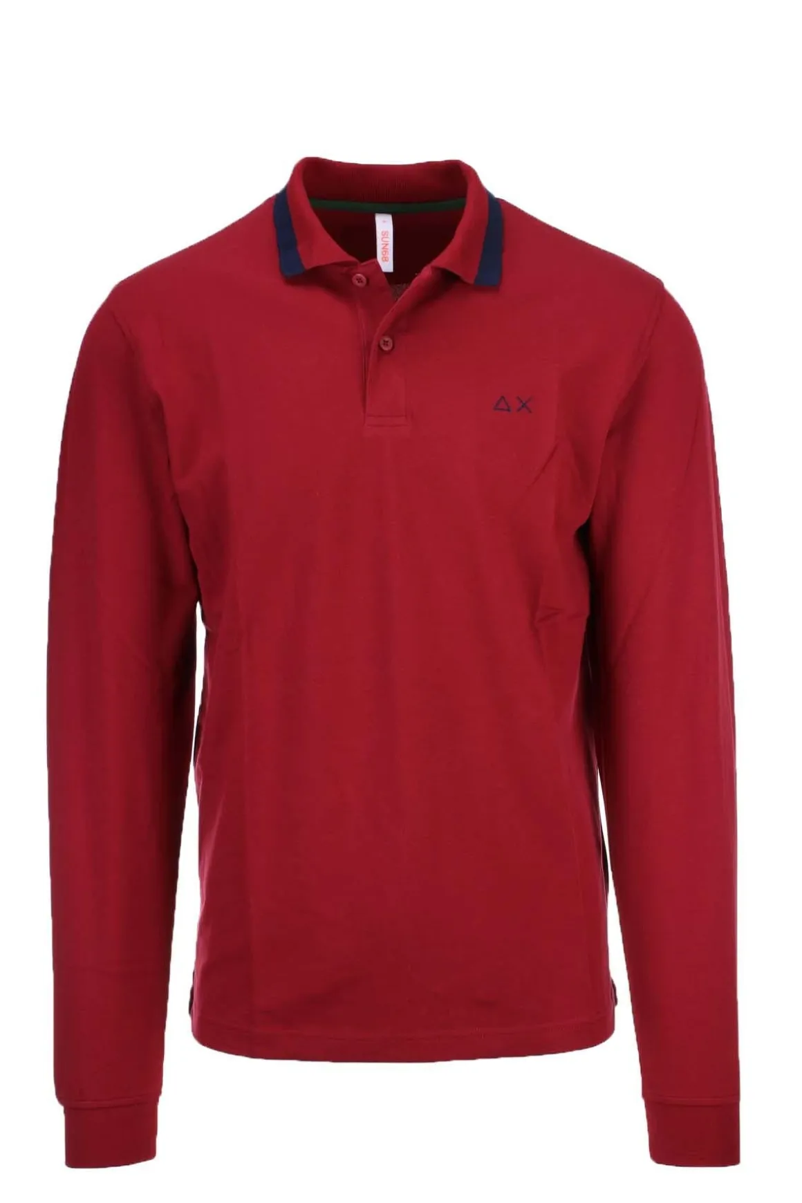 Polo manica lunga con dettagli in contrasto