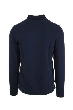 Polo manica lunga in pi con logo