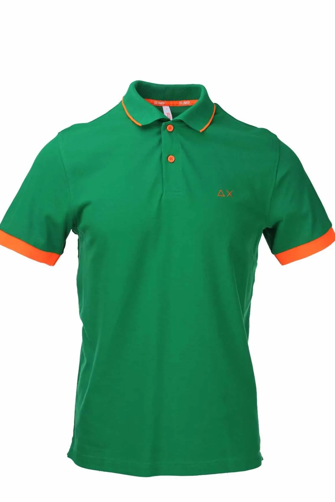 Polo mezza manica bordo profilo fluo