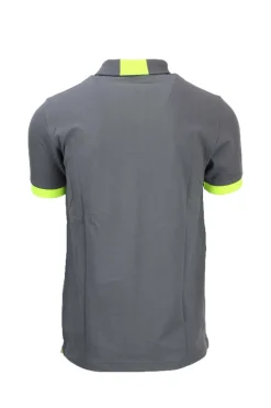 Polo mezza manica con dettagli e logo fluo