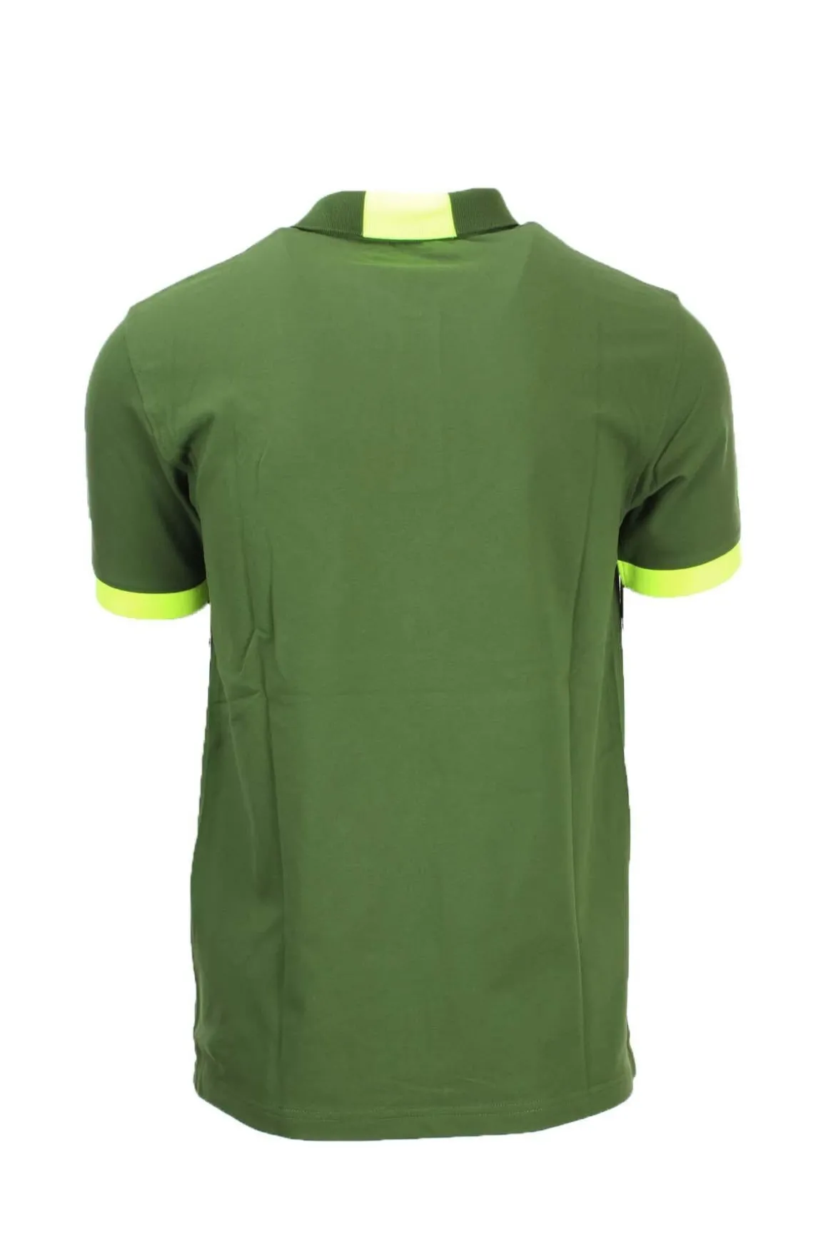 Polo mezza manica con dettagli e logo fluo