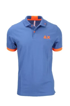 Polo mezza manica con dettagli e logo fluo