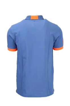 Polo mezza manica con dettagli e logo fluo