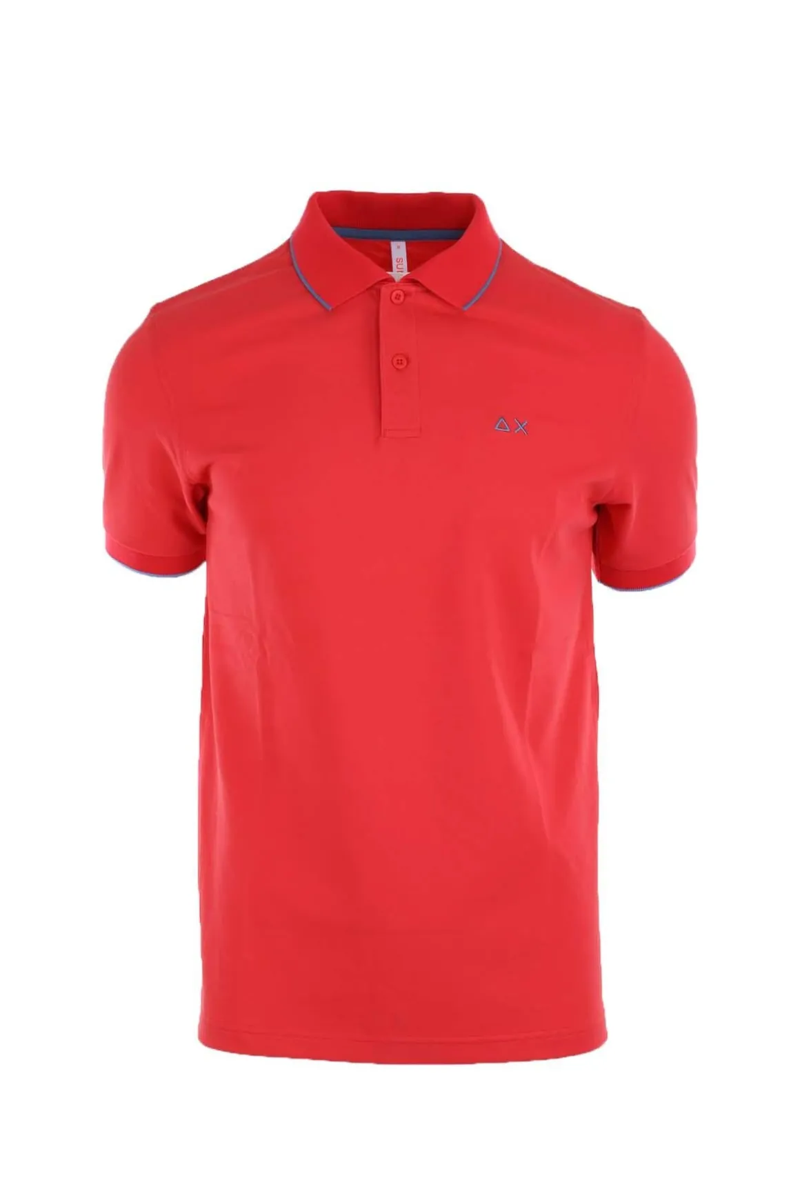 Polo mezza manica con profili in contrasto