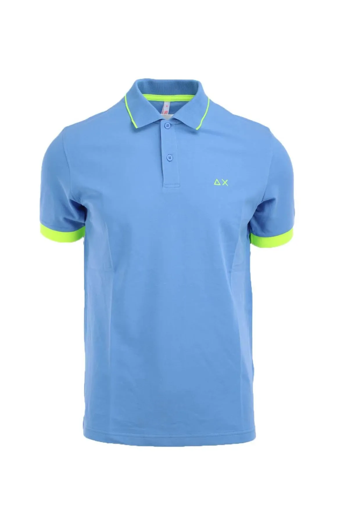 Polo mezza manica con profili fluo