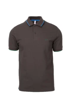 Polo mezza manica con profili in contrasto