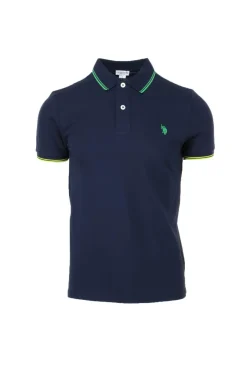 Polo mezza manica con profili in contrasto