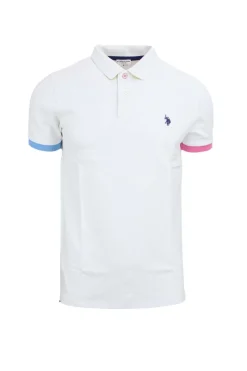 Polo mezza manica con profili in colorati