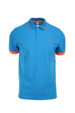 Polo mezza manica con profili fluo