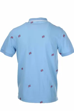 Polo mezza manica fantasia cachemire ricamata