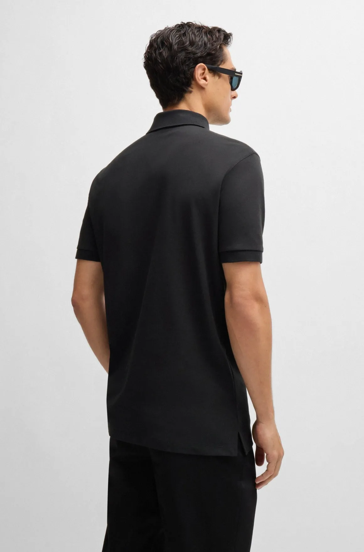 Polo mezza manica in cotone piquet con logo