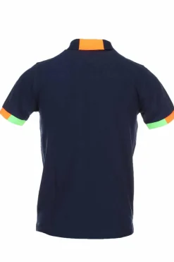 Polo mezza manica piquet bordi fluo