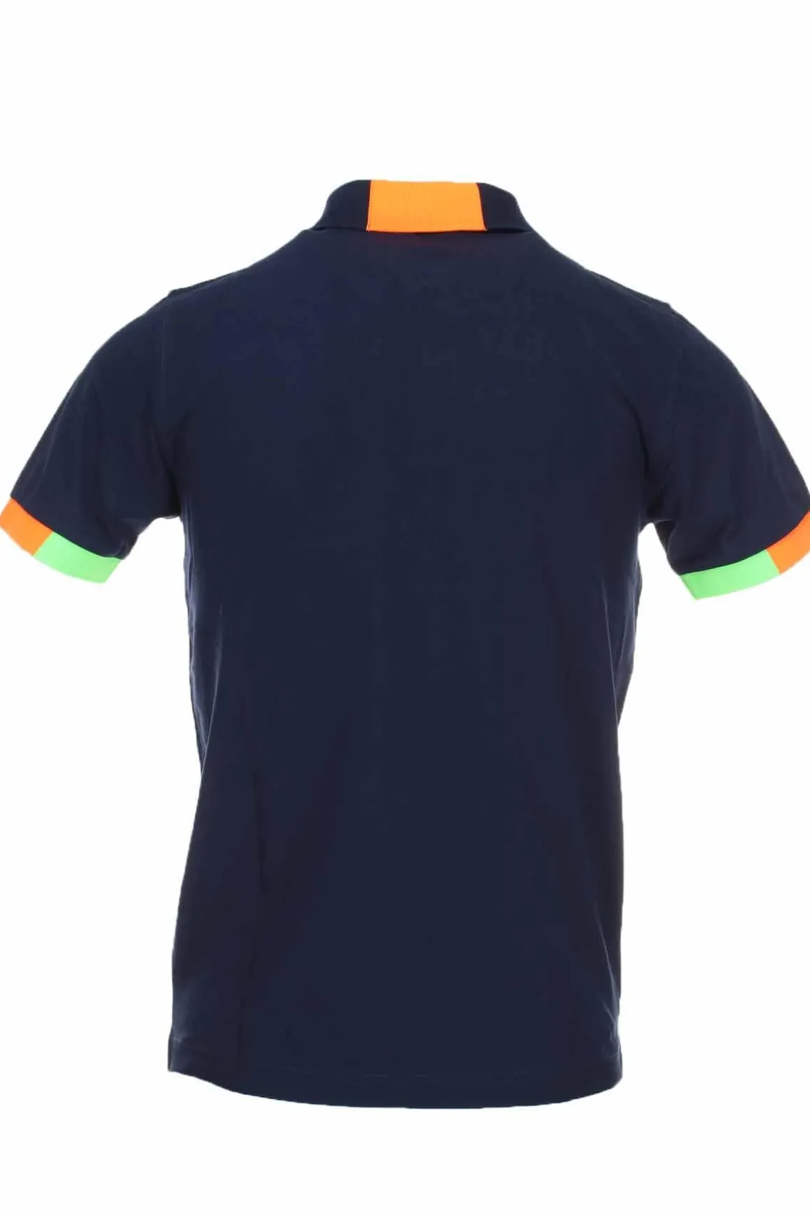 Polo mezza manica piquet bordi fluo