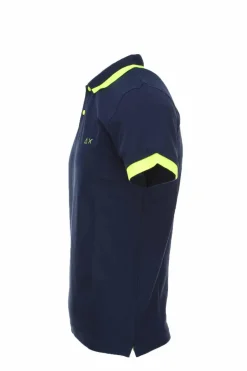 Polo mezza manica piquet bordi fluo