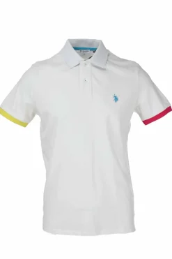 Polo mezza manica profili multicolor