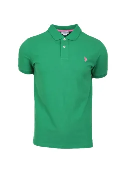 Polo mezza manica tinta unita con logo