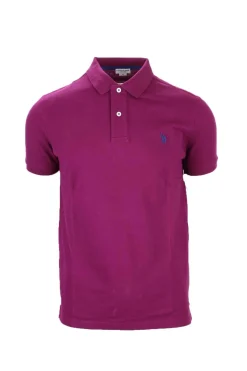 Polo mezza manica tinta unita con logo