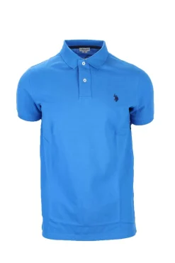 Polo mezza manica tinta unita con logo