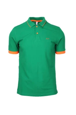 Polo mezza manica uomo profili fluo