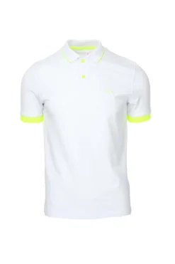 Polo mezza manica uomo profili fluo