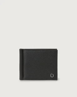 Portafoglio in pelle con clip ferma-banconote