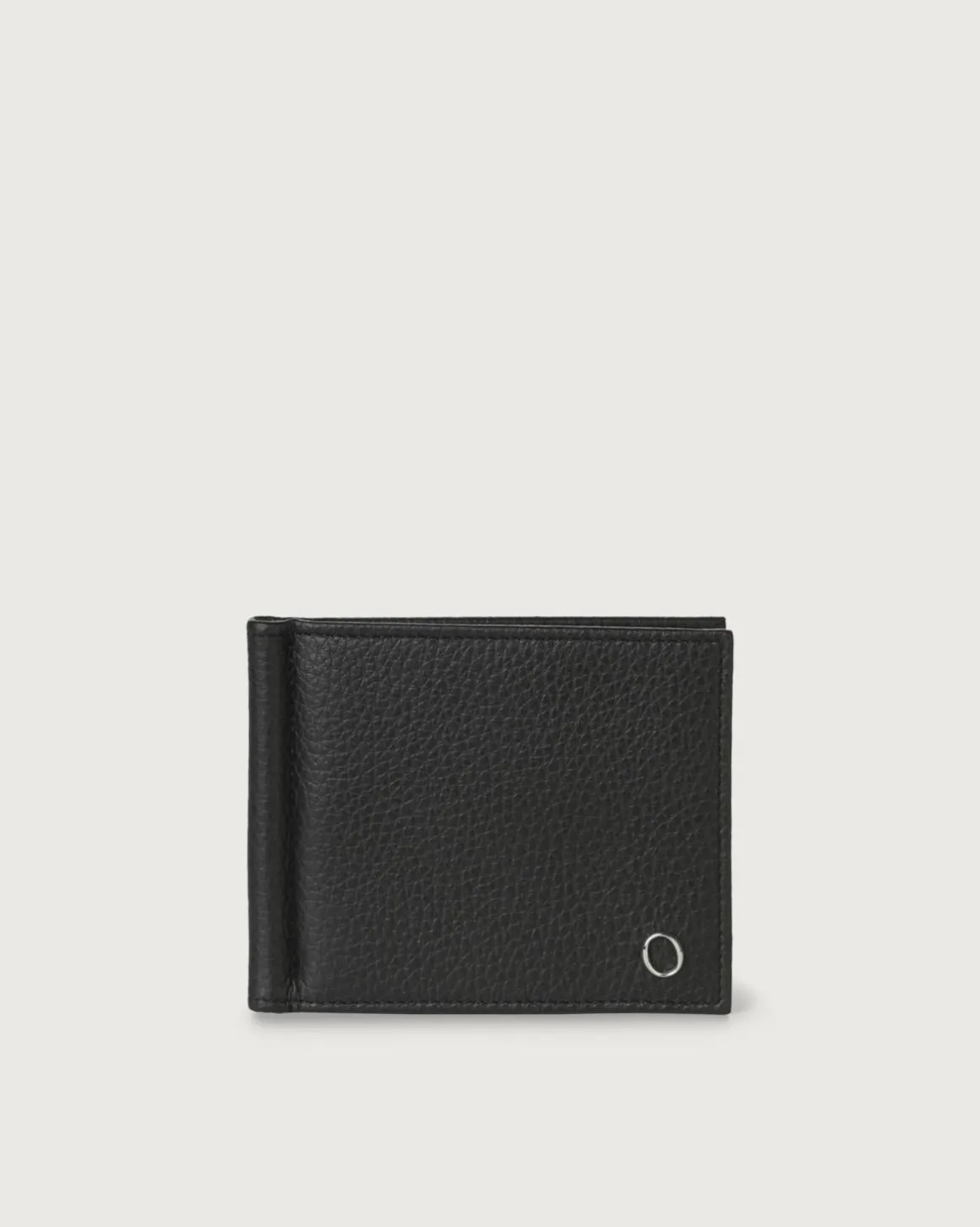 Portafoglio in pelle con clip ferma-banconote