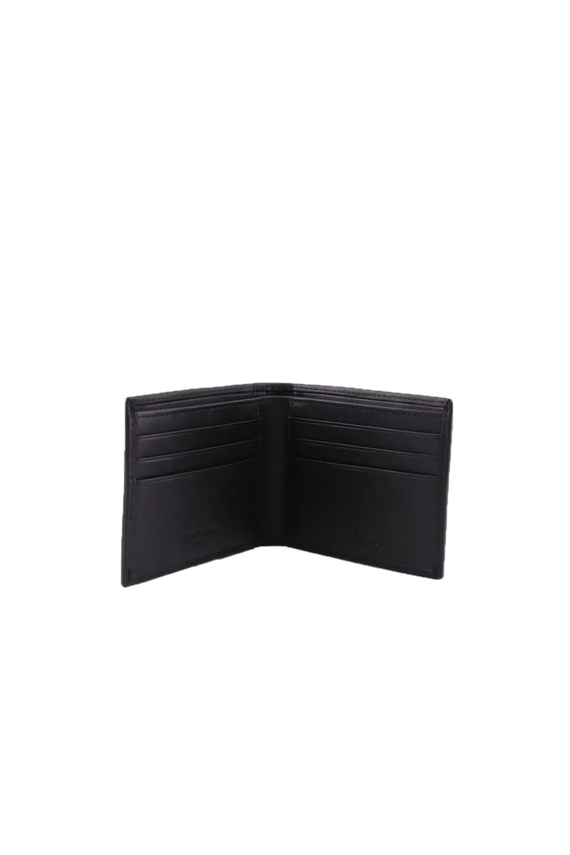 Portafoglio in pelle liscia con portacarte di credito