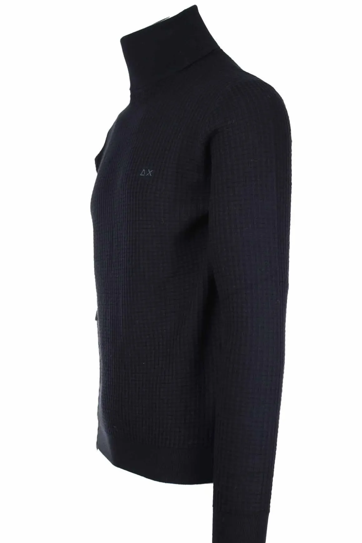 Pullover dolcevita con intarsi