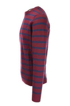 Pullover girocollo a righe