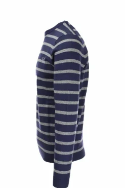 Pullover girocollo a righe