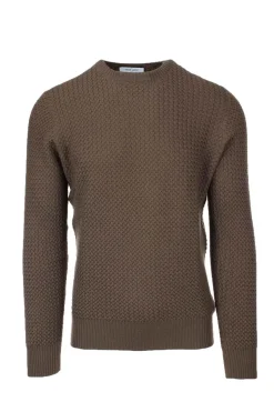 Pullover girocollo microtrecce