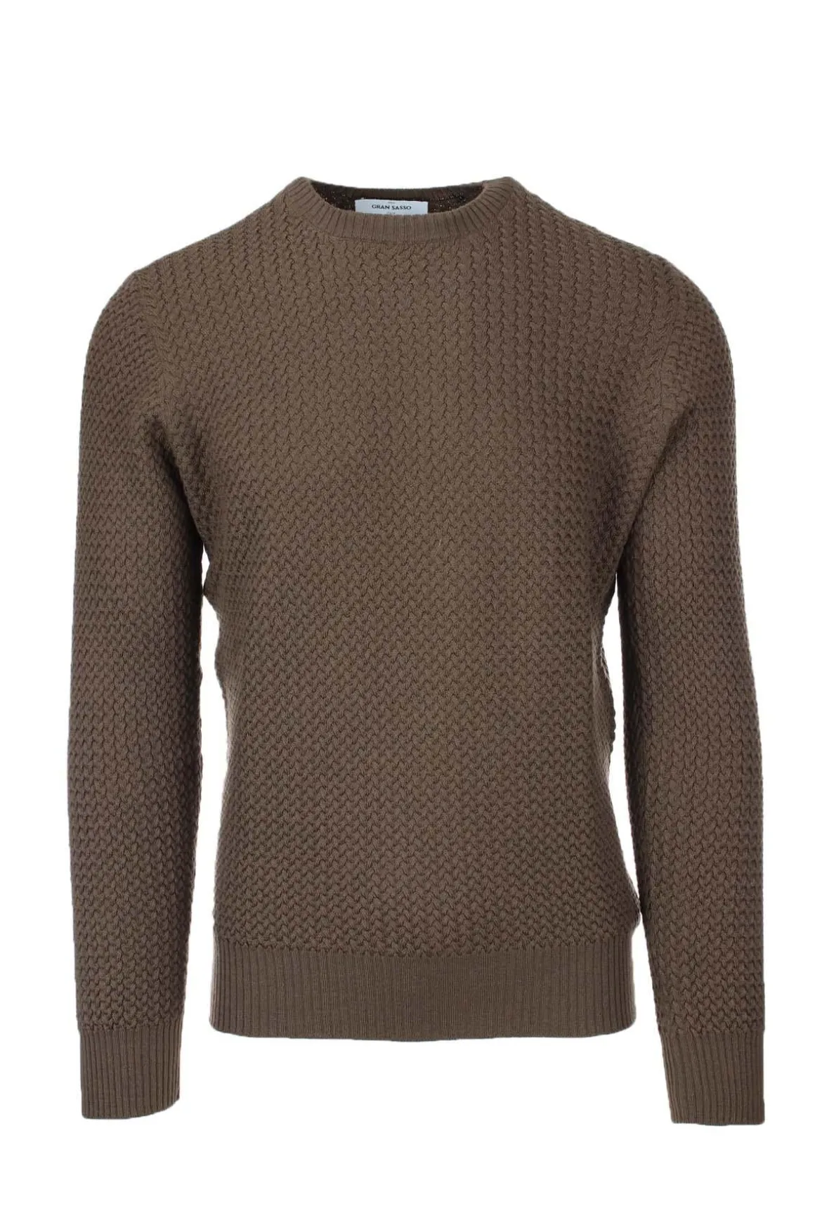 Pullover girocollo microtrecce