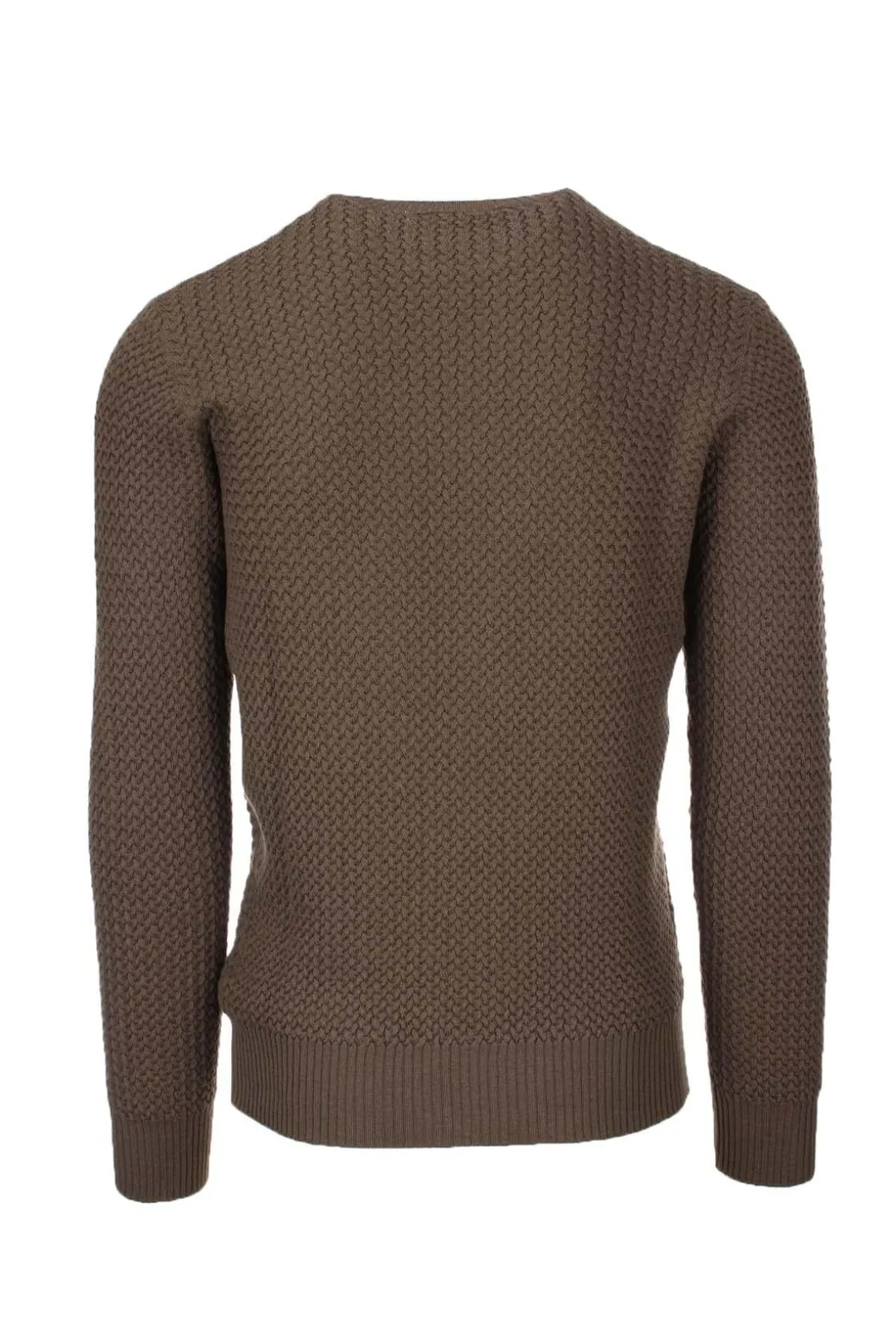 Pullover girocollo microtrecce